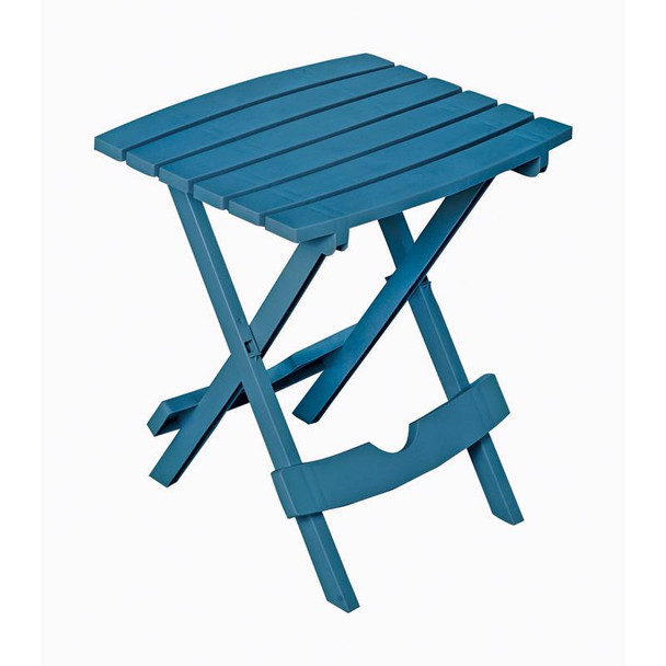 Adams Quik-Fold BlueStone Resin Side Table for Outdoor Use