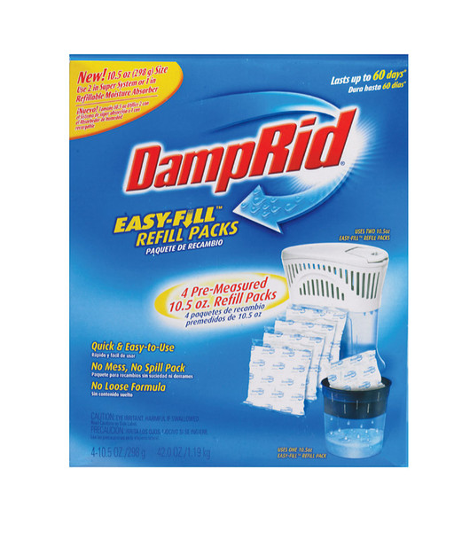 DAMPRID Easy Fill Moisture Absorber Refill – 42 oz Boxed Pack for Moisture and Mildew Control