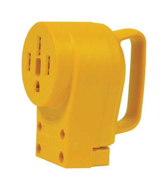 Camco RV Replacement Receptacle 50 Amp Yellow - Part #55353