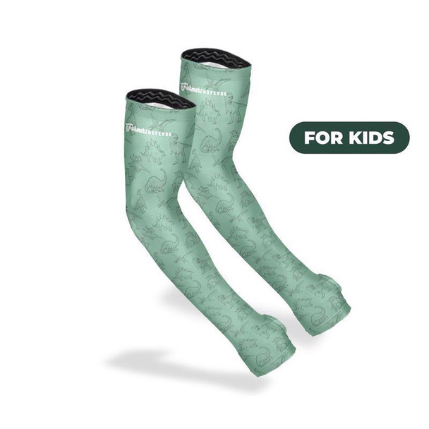 Farmers Defense Kids' Dino Protection Sleeves, Size Small, Green
