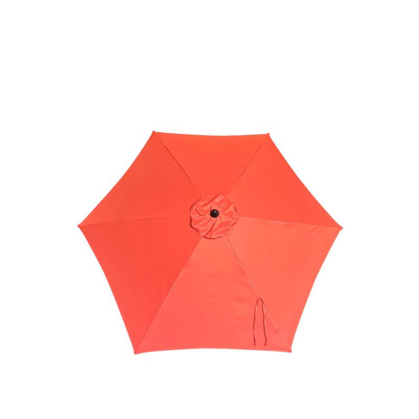 Living Accents 9' Market Style Aluminum Umbrella with Orange Polyester Canopy