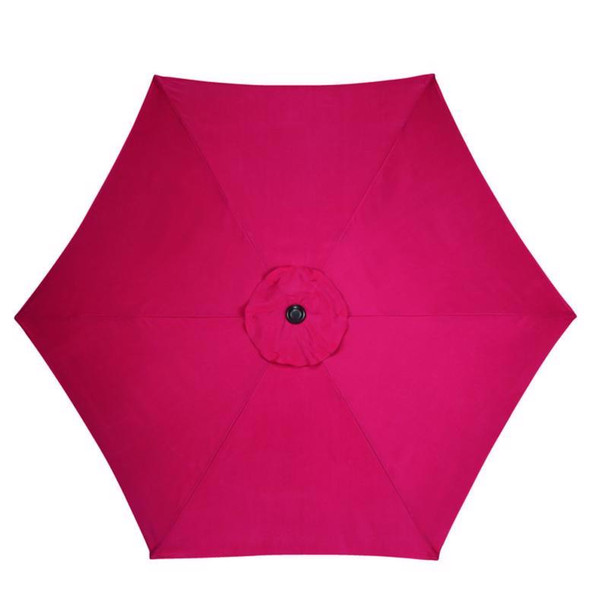 Living Accents 9' Tilt Market Umbrella with Red Polyester Canopy and Aluminum Pole