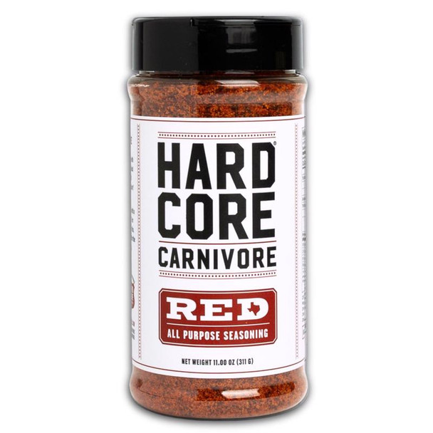 Hardcore Carnivore Red BBQ Rub Seasoning - 11 oz Jar for Grilling and Smoking