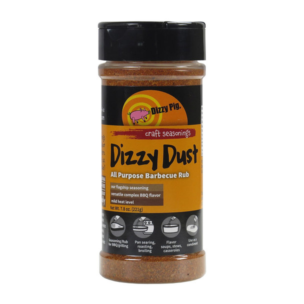 Dizzy Pig BBQ Rub Dust Regular Grind 7.8 oz - Perfect for Grilling and Smoking