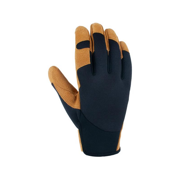 Carhartt Men's Heavy Duty Leather Palm Work Gloves (Size Large) - GD0870MBLKBLY-L