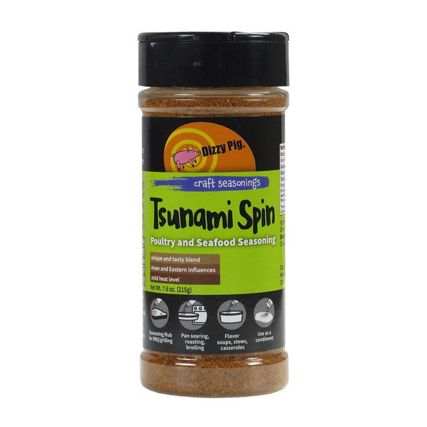 Dizzy Pig Tsunami Spin Poultry and Seafood BBQ Rub - 7.6 oz Shaker Can