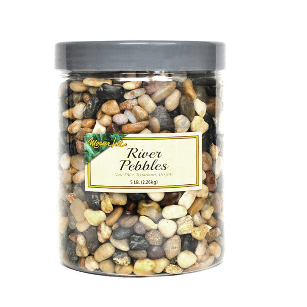 Mosser Lee River Pebbles 5 lb Assorted Small Stone Vase Filler