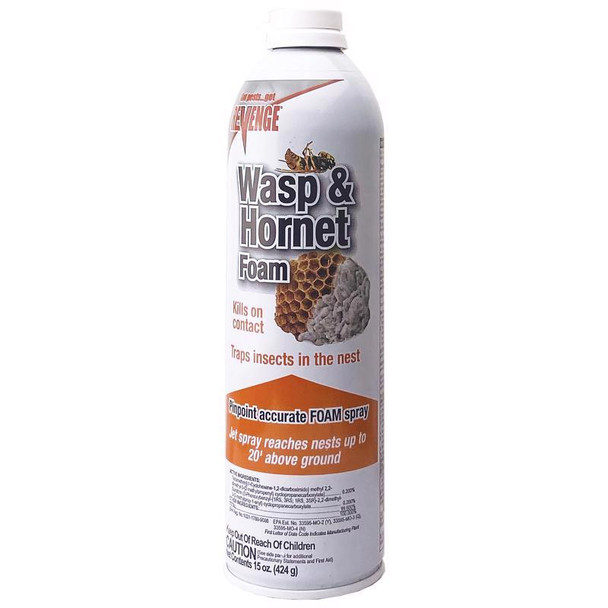 Bonide Revenge Carpenter Bee, Hornet, and Wasp Killer Foam Spray - 15 oz Aerosol Can