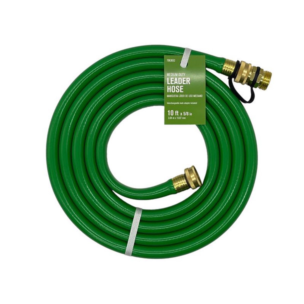 ATC Leader Hose 5/8 Inch x 10 Feet - Medium Duty Garden Hose with Brass Fitting
