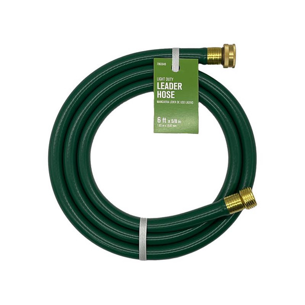 ATC Leader Hose 5/8 Inch x 6 Feet with Brass Fittings for Garden and Lawn Use