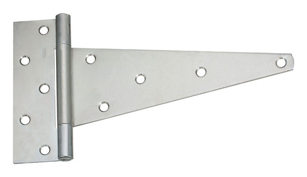 National Hardware Heavy Duty T Hinge 12 Inch - Zinc Plated Steel for Indoor and Outdoor Use