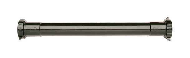 Plumb Pak 1-1/2 Inch Plastic Extension Tube for Kitchen Sink - 16 Inches Long, Black