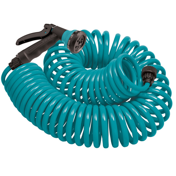 Orbit Garden Hose Combo Blue, 25 ft Expandable Polyurethane with Nozzle - Model 26381