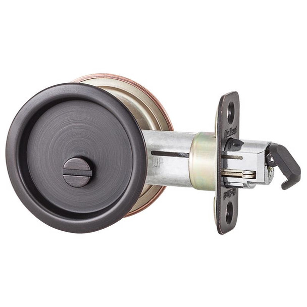 Kwikset Bed & Bath Pocket Door Lock in Venetian Bronze – Part Number 93350-048