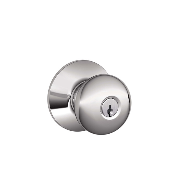 Schlage Plymouth Entry Knob in Polished Chrome - F51APLY625