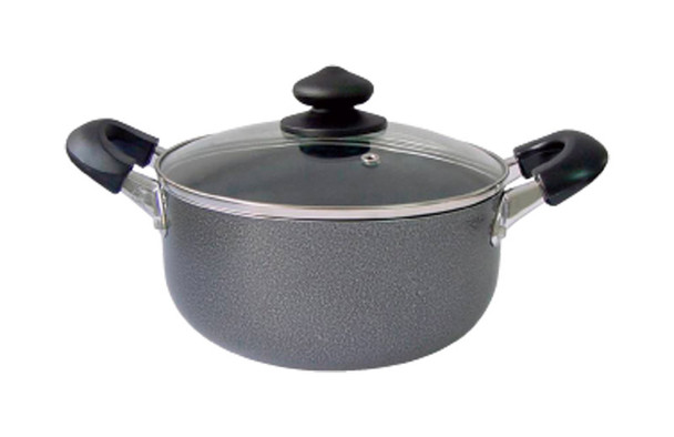 Bene Casa 3.06 qt Aluminum Dutch Oven with Glass Lid and Nonstick Interior