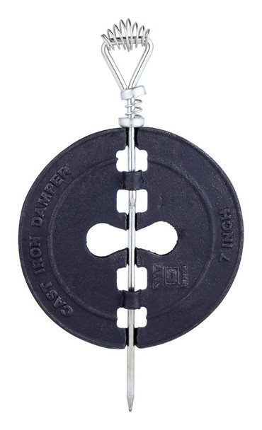 Imperial 7-Inch Cast Iron Damper - Heavy-Duty Vent Control for Heating and Ventilation Systems