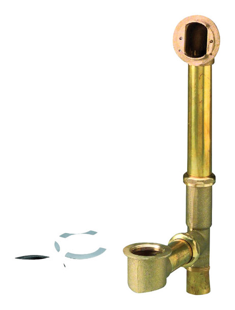 Keeneey Foot Lok Stop 1-1/2-Inch Brass Bath Drain with Chrome Finish