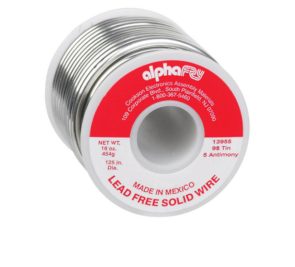 Alpha Fry 16 oz. Lead-Free Solid Wire Solder 95/5 Alloy for General Use