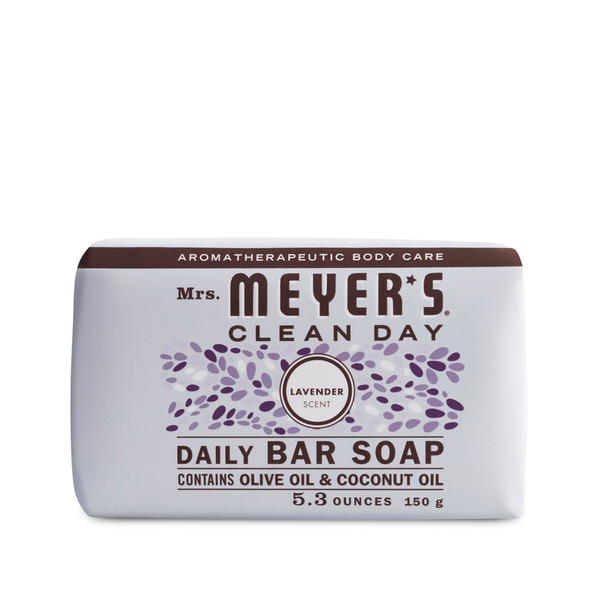 Mrs. Meyer’s Lavender Bar Soap – 5.3 oz – Moisturizing and Organic Hand Cleaner