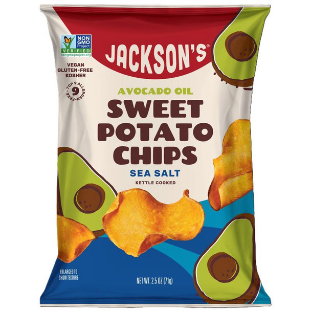 Jackson's Kettle Cooked Potato Chips Sea Salt Flavor - 2.5 oz Bag