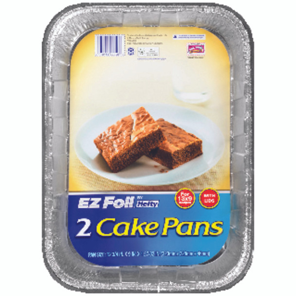 Hefty EZ Foil Aluminum Cake Pan with Lid, Pack of 2