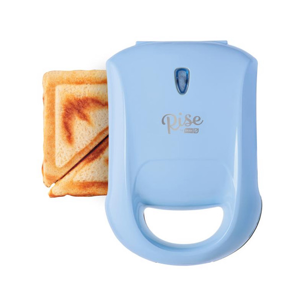 Rise by Dash RPM100GBSK06 Sky Blue Sandwich Maker - Nonstick Surface with Removable Drip Tray