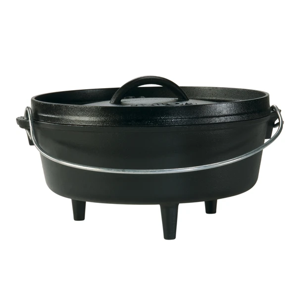 Lodge 10-Inch Cast Iron Dutch Oven with Nonstick Interior and Heat-Resistant Handles