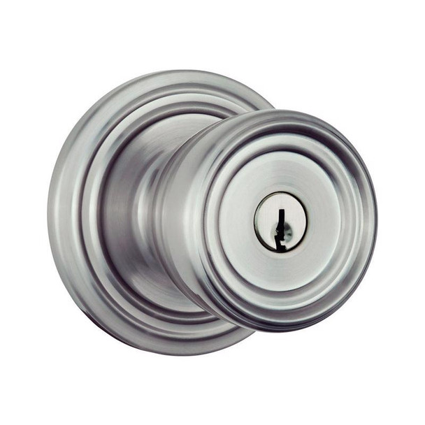 Brinks Home Security Single Cylinder Entry Door Knob with Satin Nickel Finish, Model 23005-119