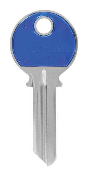 Hillman House/Office Blue and Silver Traditional Key Blank Model 86250