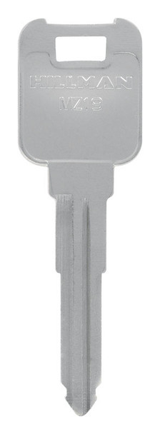Hillman Mazda Key Blank with Brass Head - Model MZ-19, Silver Finish