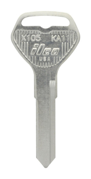 Hillman Universal Key Blank KA11X105 – Traditional Double-Sided Brass Key for House and Office Locks