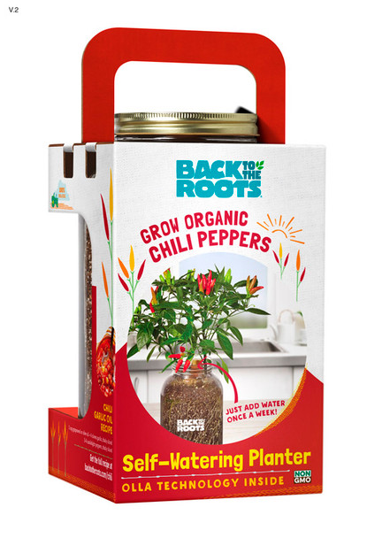 Back to the Roots Self-Watering Planter Chili Growing Kit – All Season Garden Starter