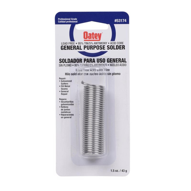 Oatey ACD CR Wd Solder 1.5 oz Acid Core Wire Solder for Electrical Applications