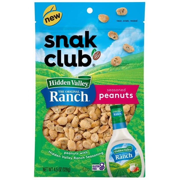 Snak Club Hidden Valley Ranch Peanuts - 4.5 oz Bag