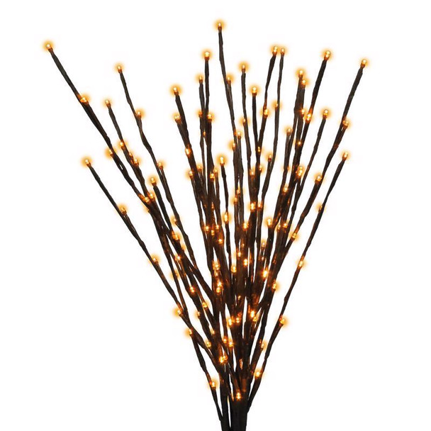 Celebrations Halloween Burst LED Light Display - 32 Inches Orange Rice Bulb Decoration