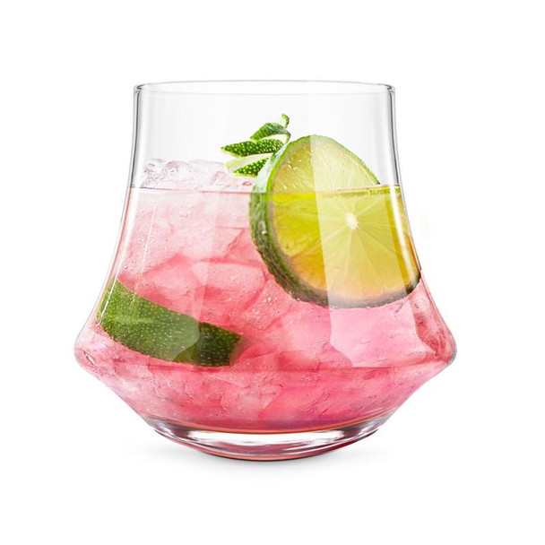 Final Touch Revolve Whisky Glass Set – 13.5 oz Crystal Drinking Glasses, Pack of 2