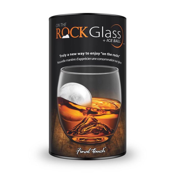 Final Touch Glass & Silicone Ice Mold – 8 oz, Black and Clear