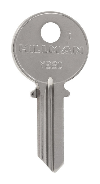Hillman Universal Key Blank Y220 - Brass Traditional Key for House and Office Use