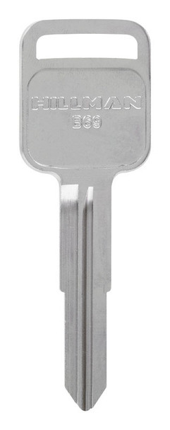 Hillman Automotive Key Blank B-69 for GM Vehicles – Brass Double-Sided Traditional Key