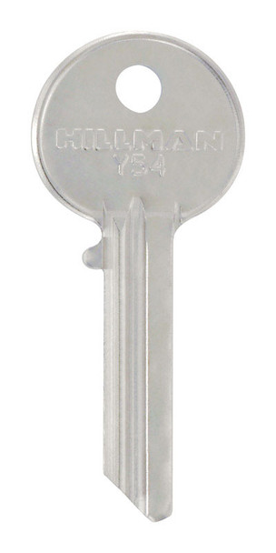 Hillman Universal Key Blank Y54 - Brass Traditional House/Office Key for Hardware & Building Supplies