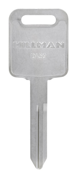 HILLMAN Key Blank for Nissan Vehicles - Model DA39, Brass Head, Double-Sided Traditional Key