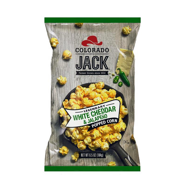 Colorado Jack Legendary White Cheddar and Jalapeno Gourmet Popcorn – 6.5 oz Bag