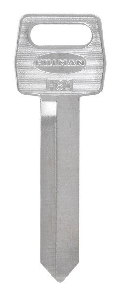 HILLMAN Key Blank for Ford H-60 – Double-Sided Brass Automotive Key in Black and Silver