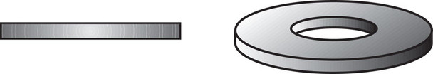 Hillman Flat Washer Stainless Steel #10 - 100 Pack