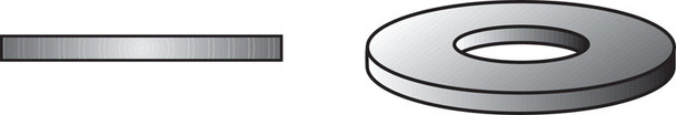 Hillman Flat Washer Stainless Steel #8, 100-Pack