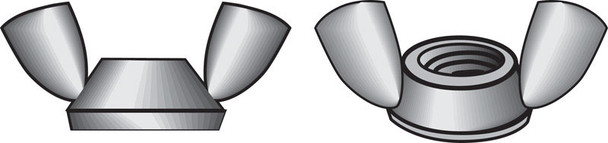 Hillman Stainless Steel Wing Nut, 1/4 inch, Pack of 50