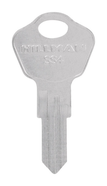 Hillman Universal Key Blank SS4 – Brass Double-Sided House and Office Key for Locksmithing and Replacement