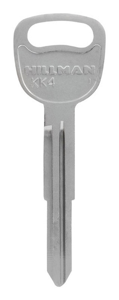 HILLMAN Automotive Key Blank KK4 – Brass Double-Sided Traditional Key for Kia Vehicles