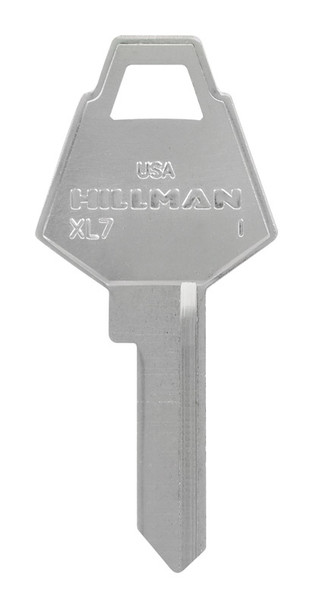 Hillman Universal Key Blank for Mailbox Locks - Model XL7, Brass, Silver